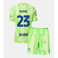 Maglia Calcio Barcelona Jules Kounde #23 Terza Divisa Bambino 2024-25 Manica Corta (+ pantaloncini)